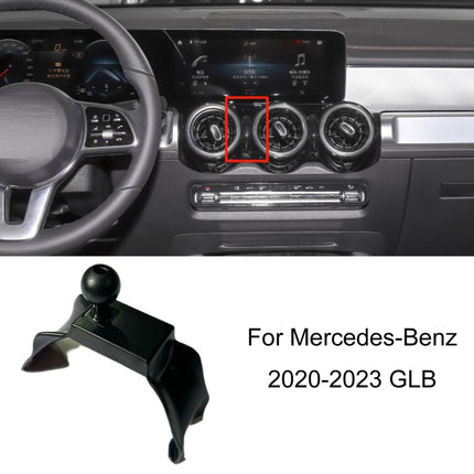 For Mercedes-Benz Left-Handed Drive Mobile Phone Holder Car Air Outlet Base, 20-23 GLA/20-23 B-Class, 20-23 GLB, 20-23 GLE/20-23 GLS, 21-23 S-Class, 22-23 C-Class
