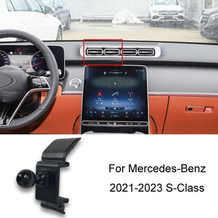 For Mercedes-Benz Left-Handed Drive Mobile Phone Holder Car Air Outlet Base, 20-23 GLA/20-23 B-Class, 20-23 GLB, 20-23 GLE/20-23 GLS, 21-23 S-Class, 22-23 C-Class