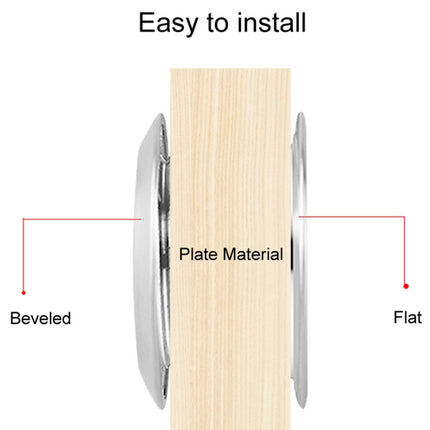 35mm Furniture Cabinet Cooling Stainless Steel Double Sided Ventilation Hole Decorative Cover, 3pcs