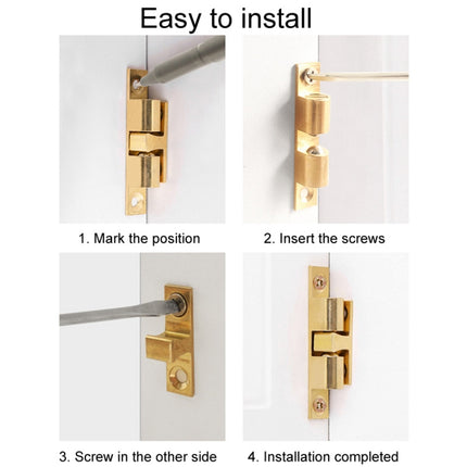 2pcs Cabinet Magnetic Spring Buckle Ball Door Sucker, Small Gold, Medium Gold, Large Gold, Extra Large Gold, Small Silver, Medium Silver, Large Silver, Extra Large Silver