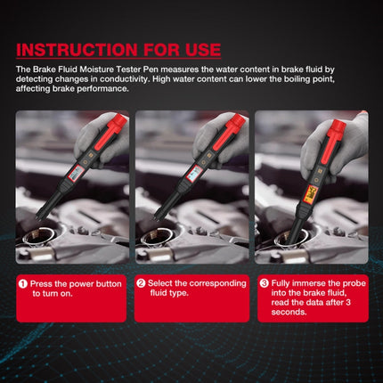 HABOTEST HT663 Motorcycle Vehicle Brake Fluid Moisture Detection Pen, HT663