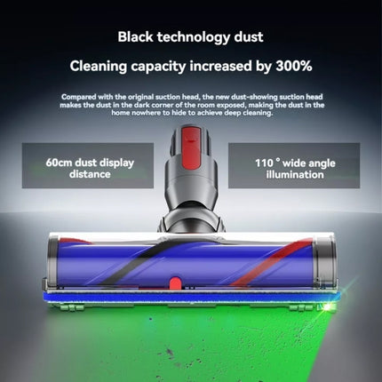 For Dyson V7 V8 V10 V11 V15 High Torque Direct Drive Roller Brush Head With Dust Display Light, Absorb Large Particles