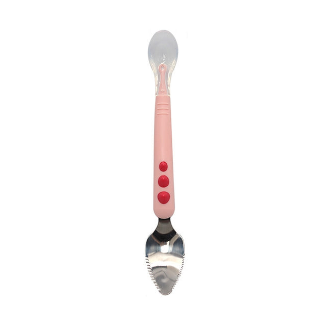Multi-function Double-head Baby Food Spoon Baby Tableware Fruit Scraper Spoon