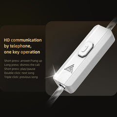 3.5mm Mobile Phone Earphones Sports In-Ear Pluggable Stage Earphone, QKZ HBB With Microphone, QKZ HBB Standard