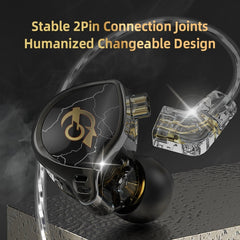 3.5mm Mobile Phone Earphones Sports In-Ear Pluggable Stage Earphone, QKZ HBB With Microphone, QKZ HBB Standard