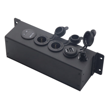 USB Voltmeter Cigarette Lighter Socket With Switch Power Box For Car And Ship