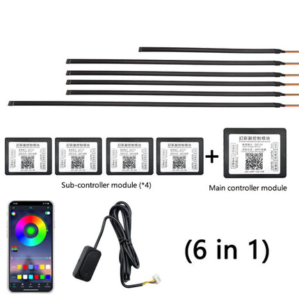 Car Hidden Acrylic LED Colorful Decorative Atmosphere Light Strip