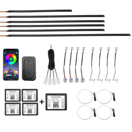 Car Hidden Acrylic LED Colorful Decorative Atmosphere Light Strip