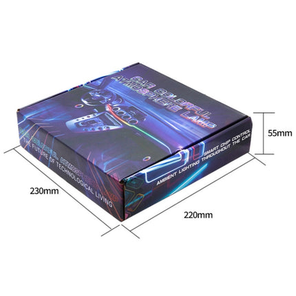 Car Hidden Acrylic LED Colorful Decorative Atmosphere Light Strip, 6 in 1, 10 in 1, 14 in 1, 18 in 1, 22 in 1