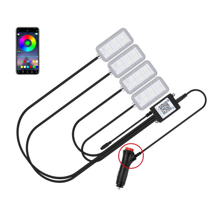 Eight-Color LED Voice Control Car Music Rhythm Atmosphere Light, 5V USB Remote Control, 5V USB APP, 5V USB APP + Remote Control, 5V USB With Switch Remote Control, 5V USB With Switch APP, 5V USB With Switch APP + Remote Control                         ...