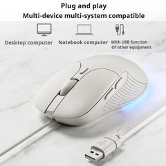 Inphic B2 Gaming Macro Mute Glow Computer Wired Mice