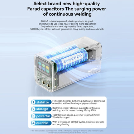 AWithZ Energy Storage Capacitor 18650 Lithium Battery DIY Nickel Sheet Spot Welder