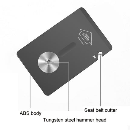 Car Window Breaking Safety Card Emergency Life-Saving Hammer