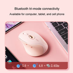 Inphic DR801 2.4G+Bluetooth 5.0/4.0 Wireless Mouse USB Tri-Mode Mute Rechargeable Girls Office Home Gaming Mouse