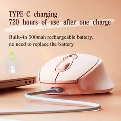 Inphic M8P 2.4G Wireless Mouse USB Mute Charging Girls Office Portable Ergonomic Mouse With Power Display