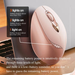 Inphic M8P 2.4G Wireless Mouse USB Mute Charging Girls Office Portable Ergonomic Mouse With Power Display