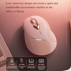 Inphic M8P 2.4G Wireless Mouse USB Mute Charging Girls Office Portable Ergonomic Mouse With Power Display