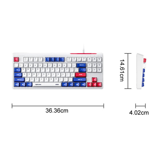 Inphic K902 Wired Keyboard 87 Keys Mute Light-up Mecha Office Home Gaming Computer Keyboard