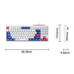 Inphic K902 Wired Keyboard 87 Keys Mute Light-up Mecha Office Home Gaming Computer Keyboard