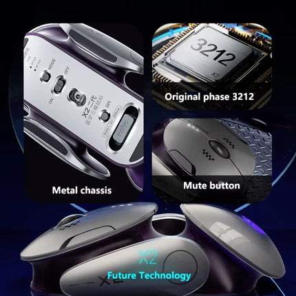 Inphic X2 Bluetooth Wireless Mouse Tri-Mode Silent Rechargeable Office Gaming Laptop Mouse