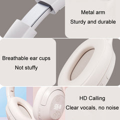 Inphic H1S Bluetooth Wireless Headphones Headset FM Listening Exam Hi-Res Audio Earphones, Inphic H1S (Khaki)