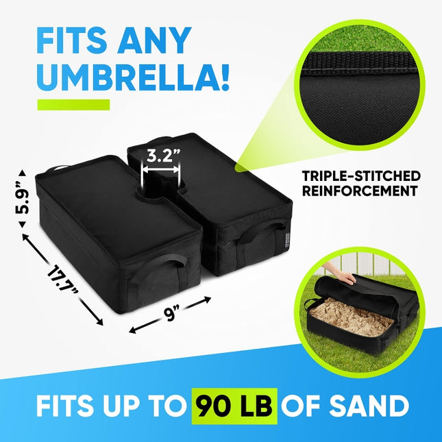 Patio Parasol Fixed Sandbag Oxford Cloth Waterproof Cover, Round, Square, Split Square