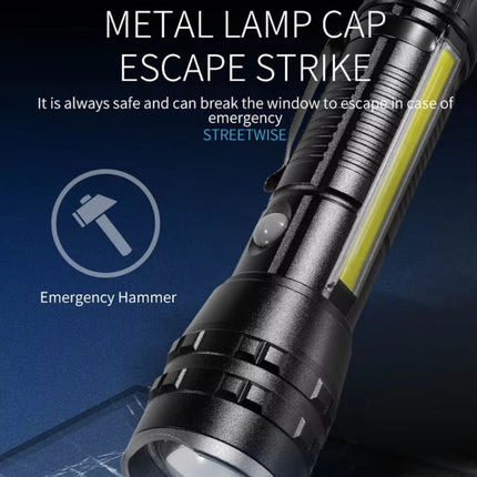 E-SMARTER P27 Pen Clip Strong Light Flashlight Laser Wick High Bright Side Light Outdoor Emergency Adventure Flashlight, P27