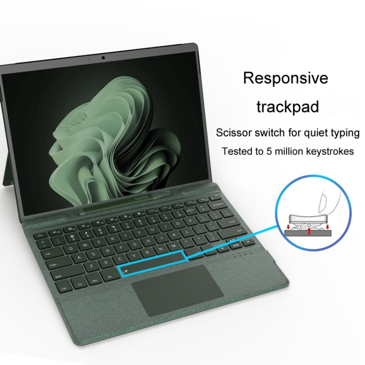 For Microsoft Surface Pro 8 / 9 / 10 / X Bluetooth Keyboard Magnetic Tablet Wireless Touch Backlit Keyboard With Pen Slot