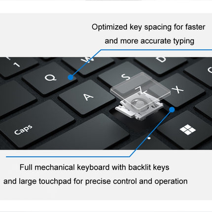 For Microsoft Surface Pro 8 / 9 / 10 / X Bluetooth Keyboard Magnetic Tablet Wireless Touch Backlit Keyboard With Pen Slot