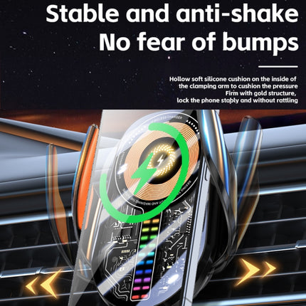 15W Car Sound Pickup Atmosphere Light Wireless Mobile Phone Charging Stand