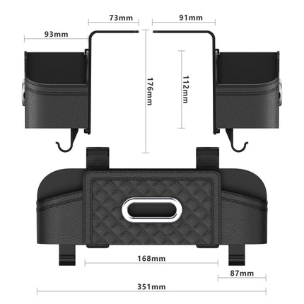 Multifunctional Car Seat Back Tissue Storage Box Hanging Bag