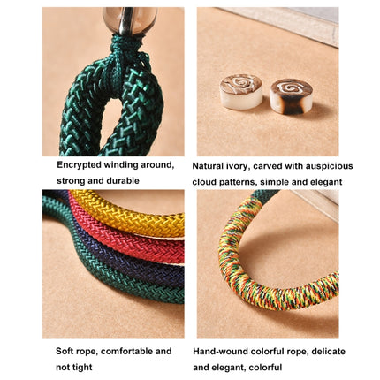 Carved Auspicious Cloud Hand-Woven Mobile Phone Anti-Lost Wrist Lanyard Key Pendant