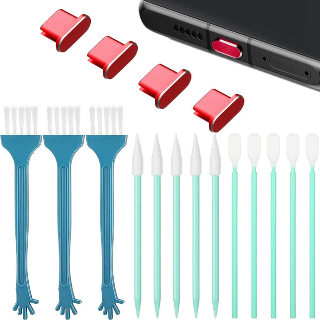 Metal Dust Plug Cleaning Kit For TYPE-C Interface Mobile Phones
