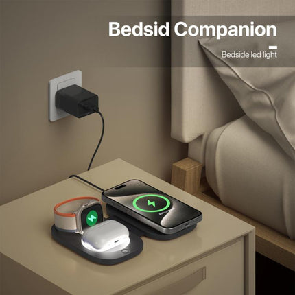 T5 3 In 1 Folding Magnetic Wireless Charger For Apple Watch / iPhone / AirPods