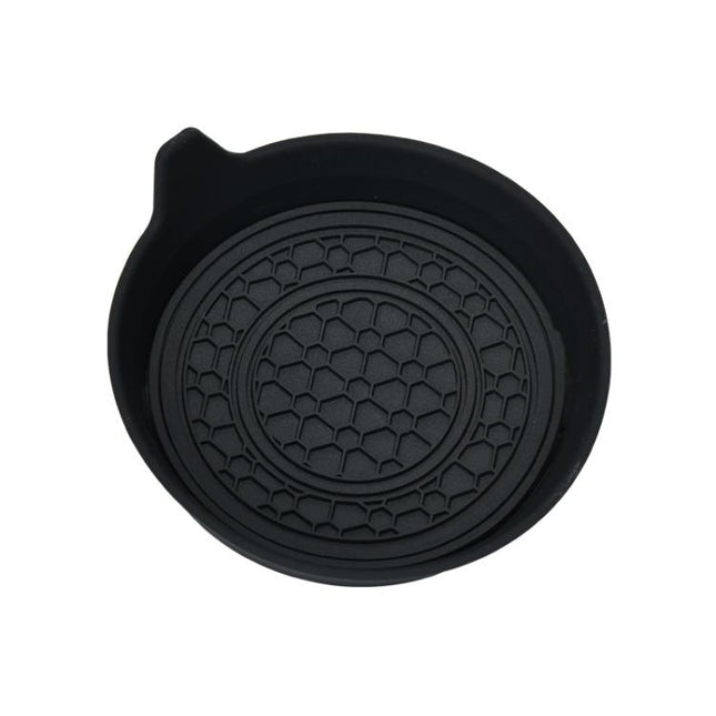 Car Bowl-shaped Non-slip Heat-insulating Double-ring Water Coaster, Black, Red, Gray, Pink, Blue, Yellow, White, Purple