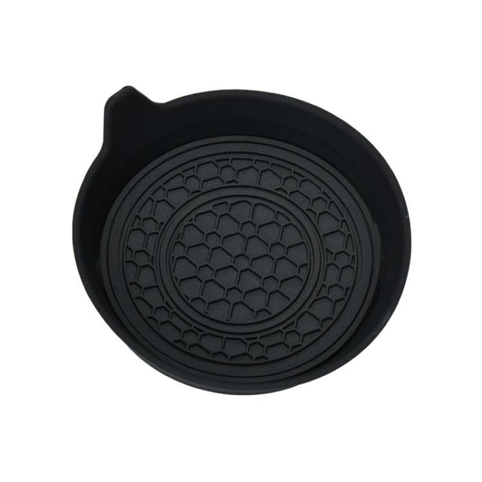 Car Bowl-shaped Non-slip Heat-insulating Double-ring Water Coaster, Black, Red, Gray, Pink, Blue, Yellow, White, Purple