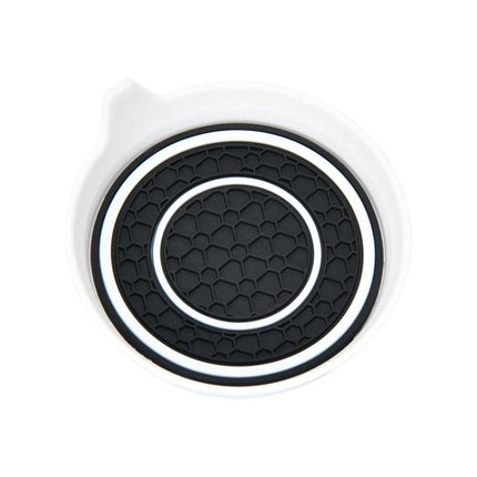 Car Bowl-shaped Non-slip Heat-insulating Double-ring Water Coaster, Black, Red, Gray, Pink, Blue, Yellow, White, Purple