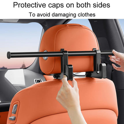 Universal Car Seat Back Double Hooks Umbrella Clothing Storage Rack