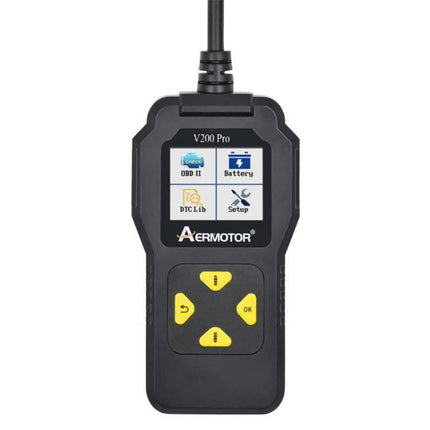 AERMOTOR V200PRO Car Troubleshooter Engine Inspection Scanner Readout Card ELM327 Battery Inspection Tool