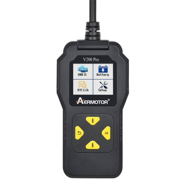 AERMOTOR V200PRO Car Troubleshooter Engine Inspection Scanner Readout Card ELM327 Battery Inspection Tool