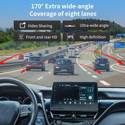 4K+1080P Driving Recorder Dual Front & Rear Recording WIFI Reversing Images