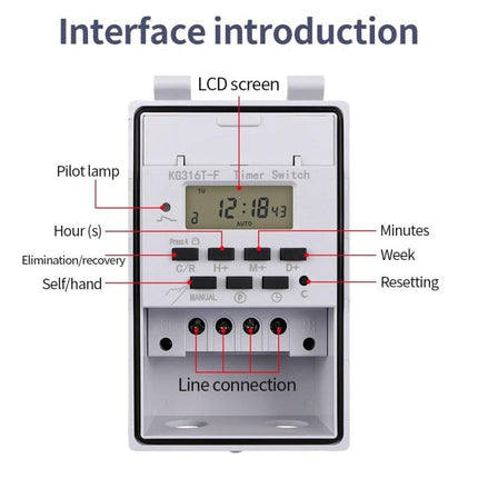 220V Household Automatic Switch Intelligent Timer