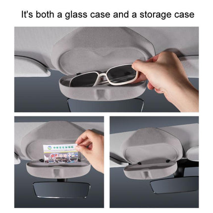 For Tesla Suede Leather Glasses Storage Box, 2024 Model 3 Beige, 2024 Model 3 Black, Model Y Beige, Model Y Black, Model 3 Beige, Model 3 Black