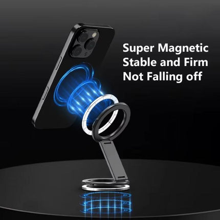 Foldable Double-sided Magnetic Phone Holder Gym Car Universal Stand, Basic Black, Basic Silver, Mirror Type Black, Mirror Type Silver