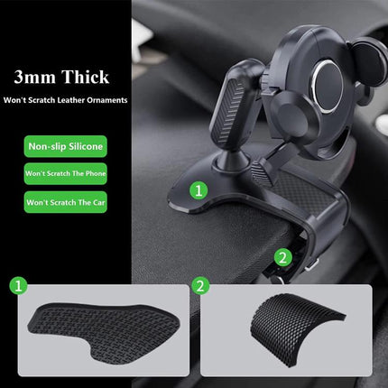 Car Dashboard Sun Visor Phone Mount Holder Center Console Navigation Bracket