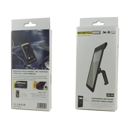 Bicycle Waterproof Phone Bag Mount Stand 360 Degree Rotation Motorcycle Bike Cellphone Holder, Handlebar Model, Rearview Mirror Model
