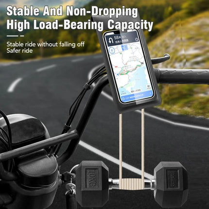 Bicycle Waterproof Phone Bag Mount Stand 360 Degree Rotation Motorcycle Bike Cellphone Holder, Handlebar Model, Rearview Mirror Model