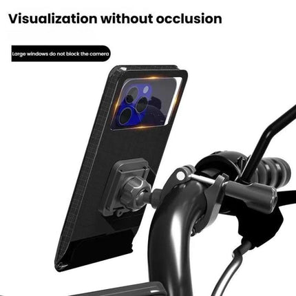 Bicycle Holder Waterproof Pouch Bag Bike Motorcycle Handlebar Mirror Phone Stand Mount, L, XL