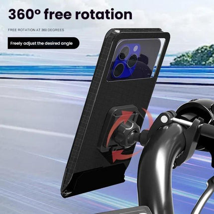 Bicycle Holder Waterproof Pouch Bag Bike Motorcycle Handlebar Mirror Phone Stand Mount, L, XL