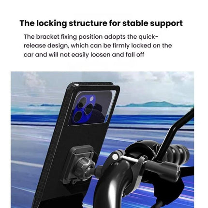 Bicycle Holder Waterproof Pouch Bag Bike Motorcycle Handlebar Mirror Phone Stand Mount, L, XL